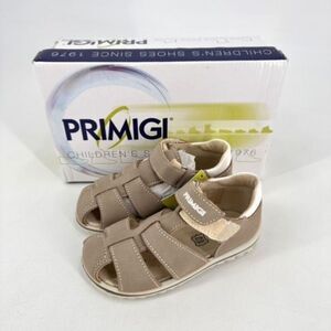NWT Primigi Baby Toddler Anti Shock Closed Toe Sandals Taupe Size 8.5 Unisex